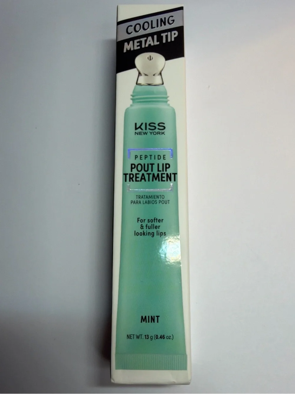 KISS New York Peptide Pout Lip Treatment Mint Cooling Metal Tip New
